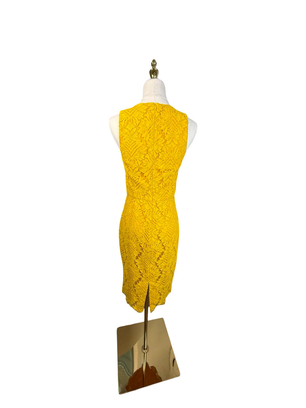 Trina Turk Yellow Floral Lace Sleeveless Sheath Dress Size 0 NWT! - Picture 4 of 10